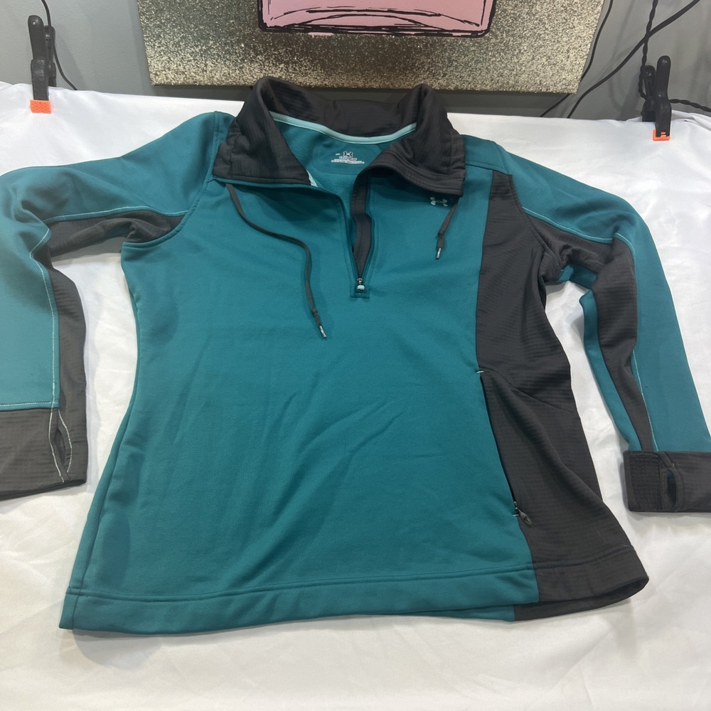 Under Armour Heat Gear Running Warm Track Pullover Longsleeve Shirt Jacket 490